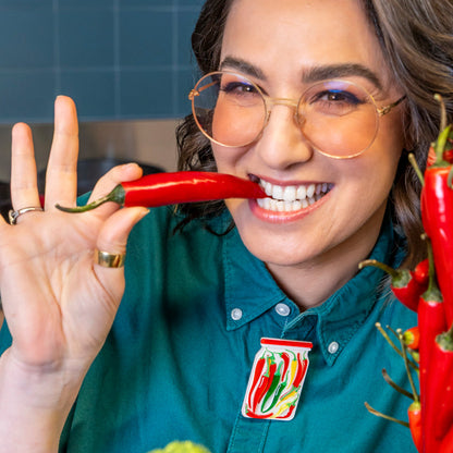 Chilli Charmer Brooch by Erstwilder Quirks!