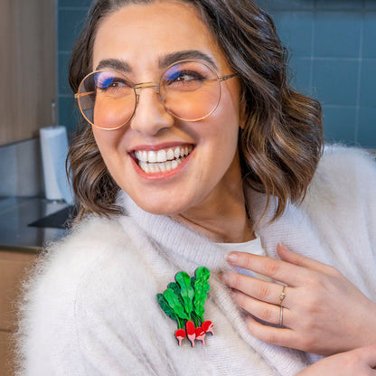 Radish Remedy Brooch by Erstwilder Quirks!