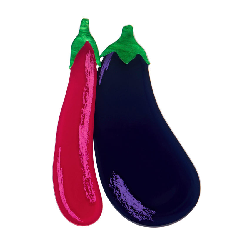 Eggplant Envy Brooch by Erstwilder Quirks!