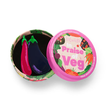 Eggplant Envy Brooch by Erstwilder Quirks!