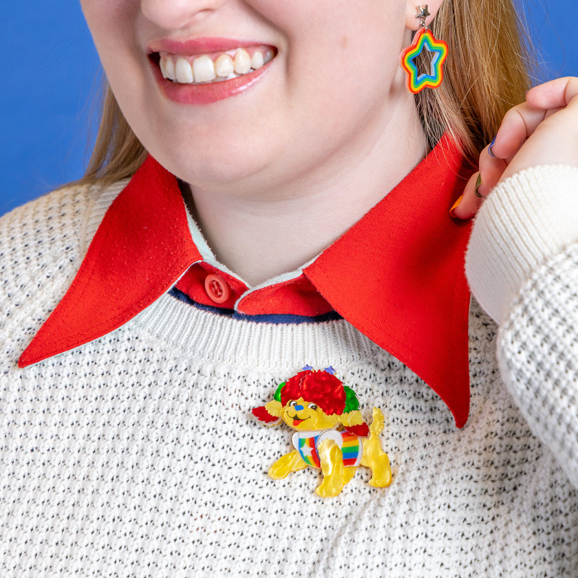 Puppy Brite Brooch Rainbow Brite x Erstwilder