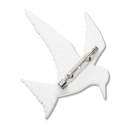 New Zealand Fairy Tern Brooch by Erstwilder
