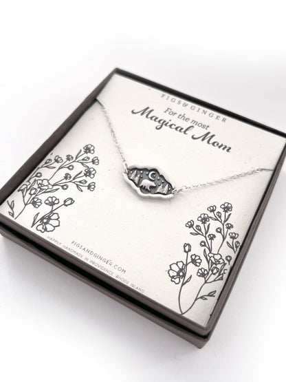 Bear under the Forest Moon Necklace