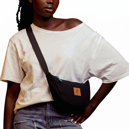 Round Mini Shoulder Bags for Women - Canvas Bag