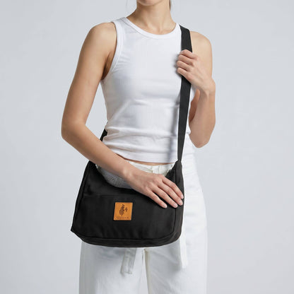 Crossbody Crescent Bag - Canvas Shoulder Bag for Women