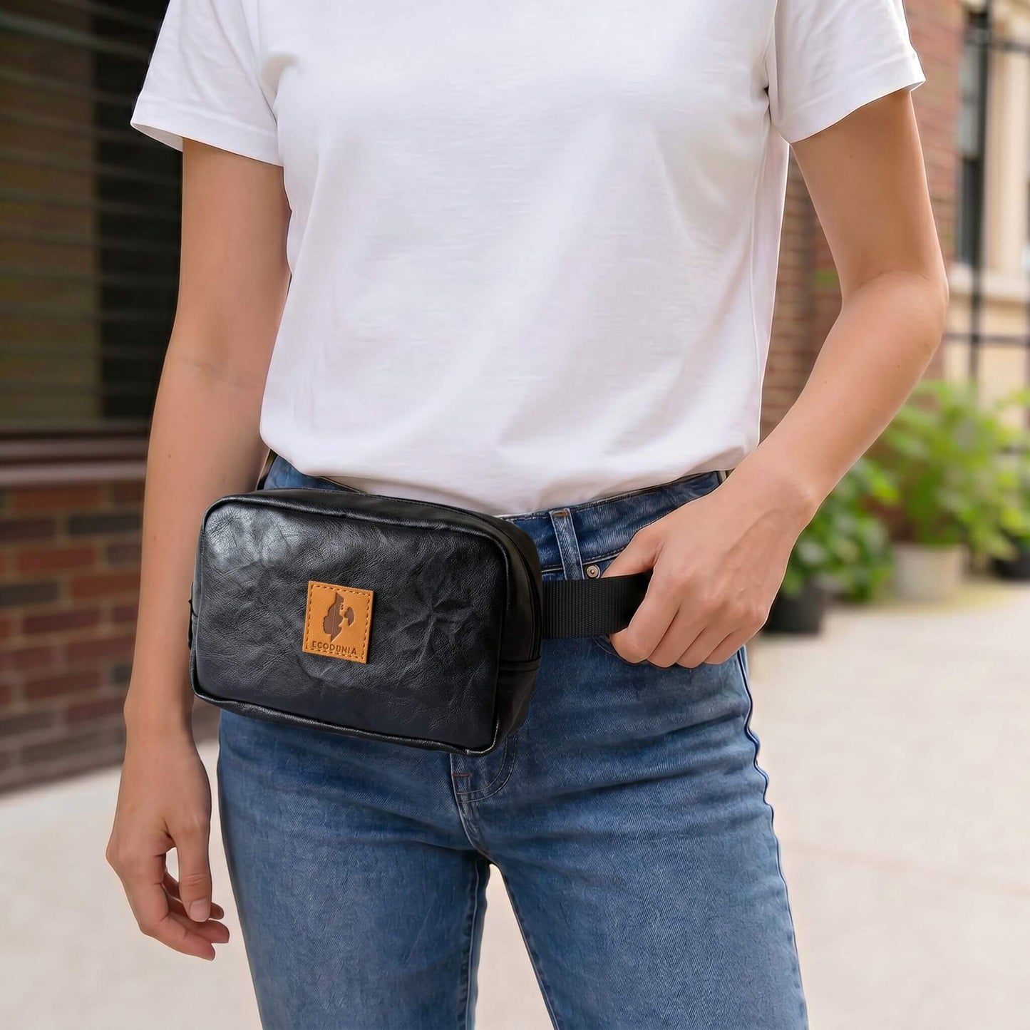 Vegan Leather Belt Bag, Crossbody Fanny Pack
