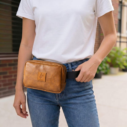 Vegan Leather Belt Bag, Crossbody Fanny Pack