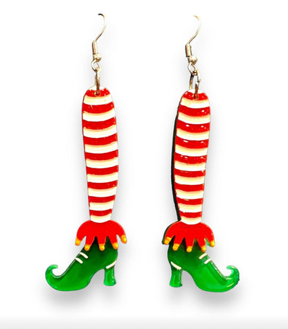 Elfin Around Christmas Fun Earrings by Lipstick & Chrome Quirks!