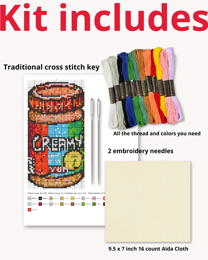 Reindeer Cross Stitch Kit ( LG 5 inch )