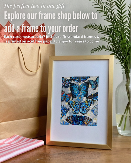 Blue Butterflies - Greeting Card / Fine Art Print