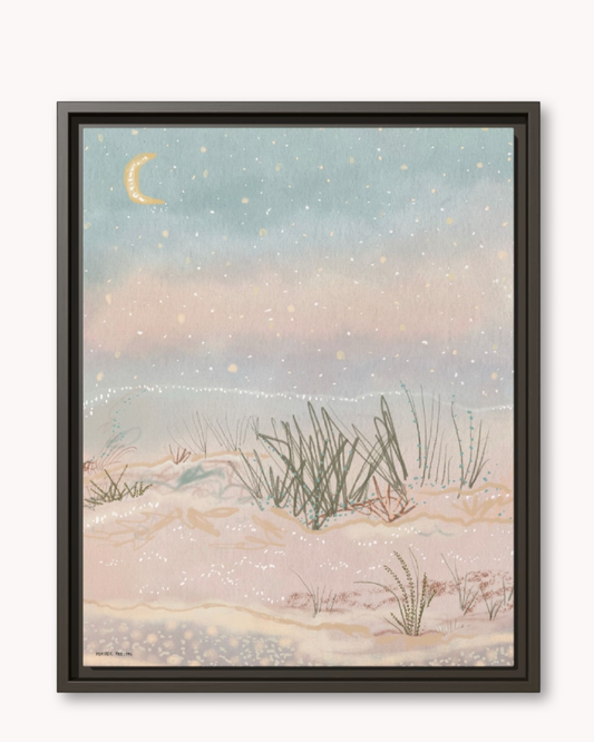 Salt Framed Canvas Print