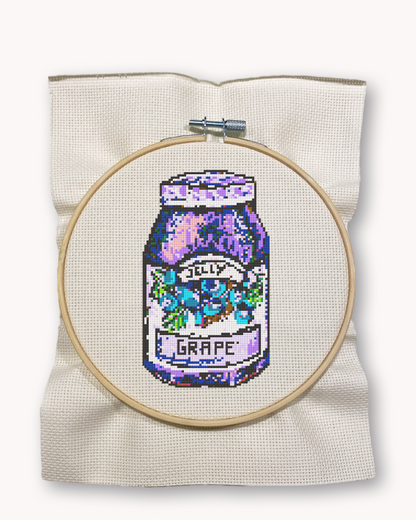 Grape Jelly Cross Stitch Kit  ( XL 6.2 inch )