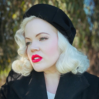 The Head-Turner Structured Beret by Lipstick & Chrome -TAN Quirks!