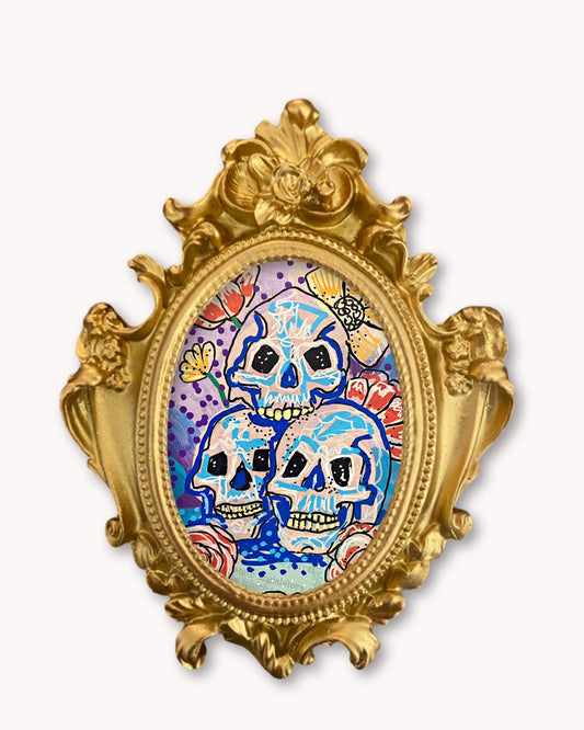 3 Skulls - Mini framed print