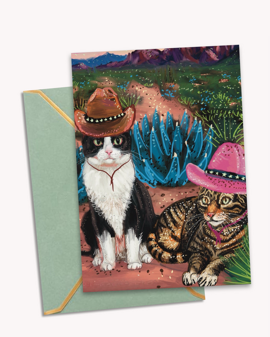 Cowboy Cats - Greeting Card / Fine Art Print