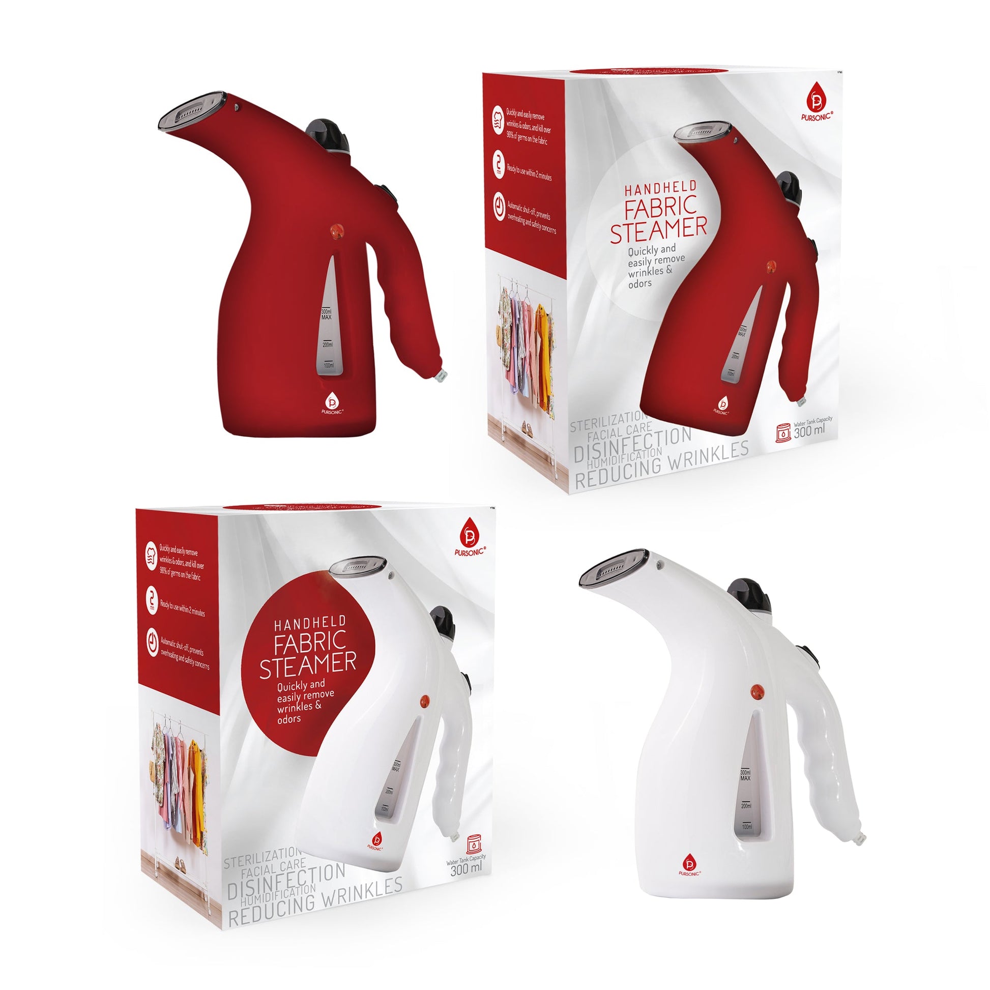 300ml Handheld Fabric Fast 2 Minute Heat - up Powerful Travel Clothes Garment Steamer - Creative Freedom Collective