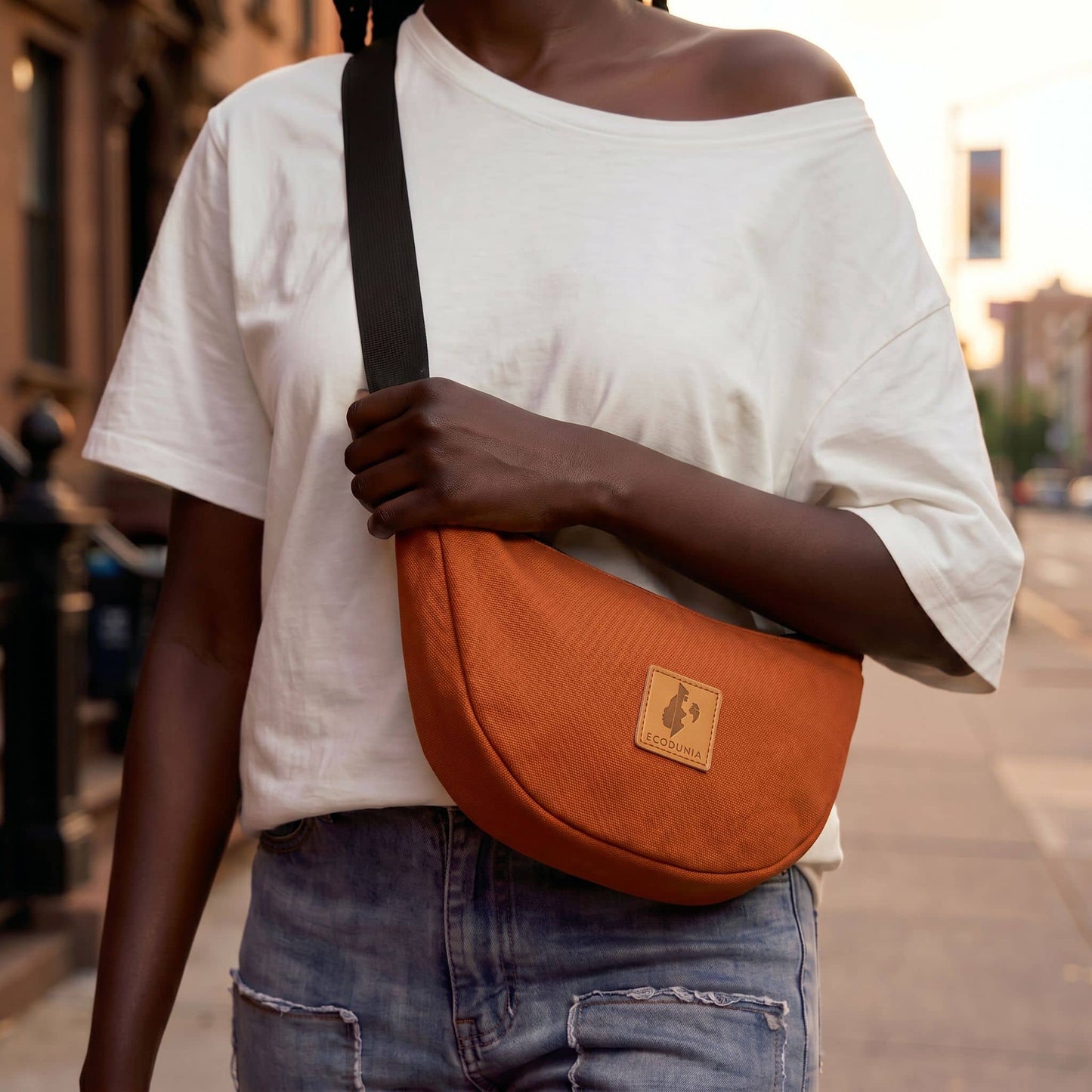 Round Mini Shoulder Bags for Women - Canvas Bag