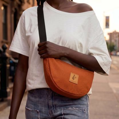 Round Mini Shoulder Bags for Women - Canvas Bag