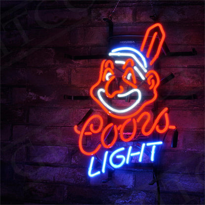 Cleveland Indians Coors Light Beer Neon Signs Light Neon Signs Land