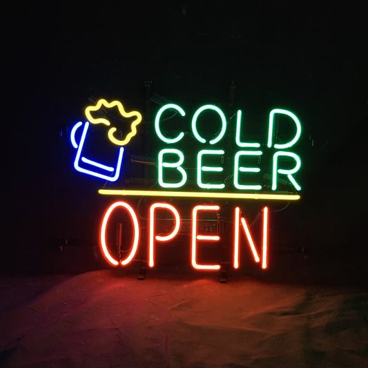 Cold Beer Open Neon Signs Light Neon Signs Land
