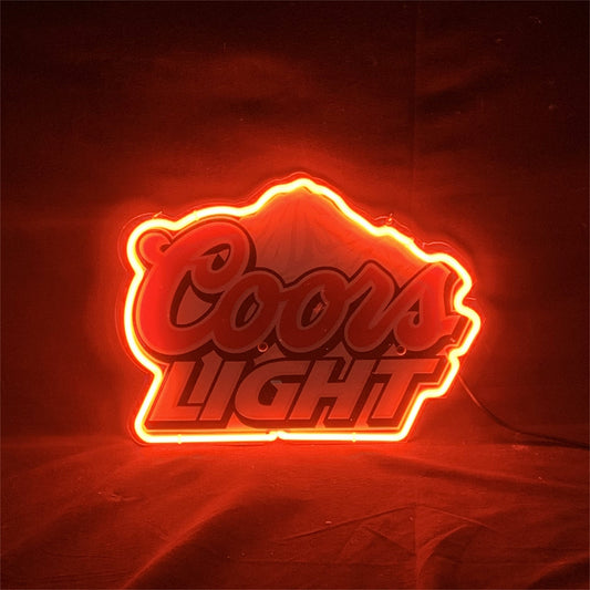 Coors Light Neon Sign Outline with UV-printed Neon Signs Land