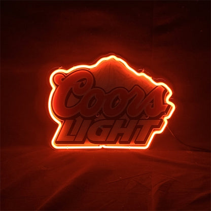 Coors Light Neon Sign Outline with UV-printed Neon Signs Land