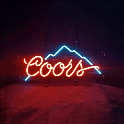 Coors Light Beer Mountain Neon Sign Light Neon Signs Land