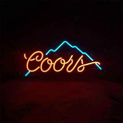 Coors Light Beer Mountain Neon Sign Light Neon Signs Land