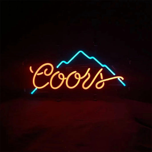 Coors Light Beer Mountain Neon Sign Light Neon Signs Land
