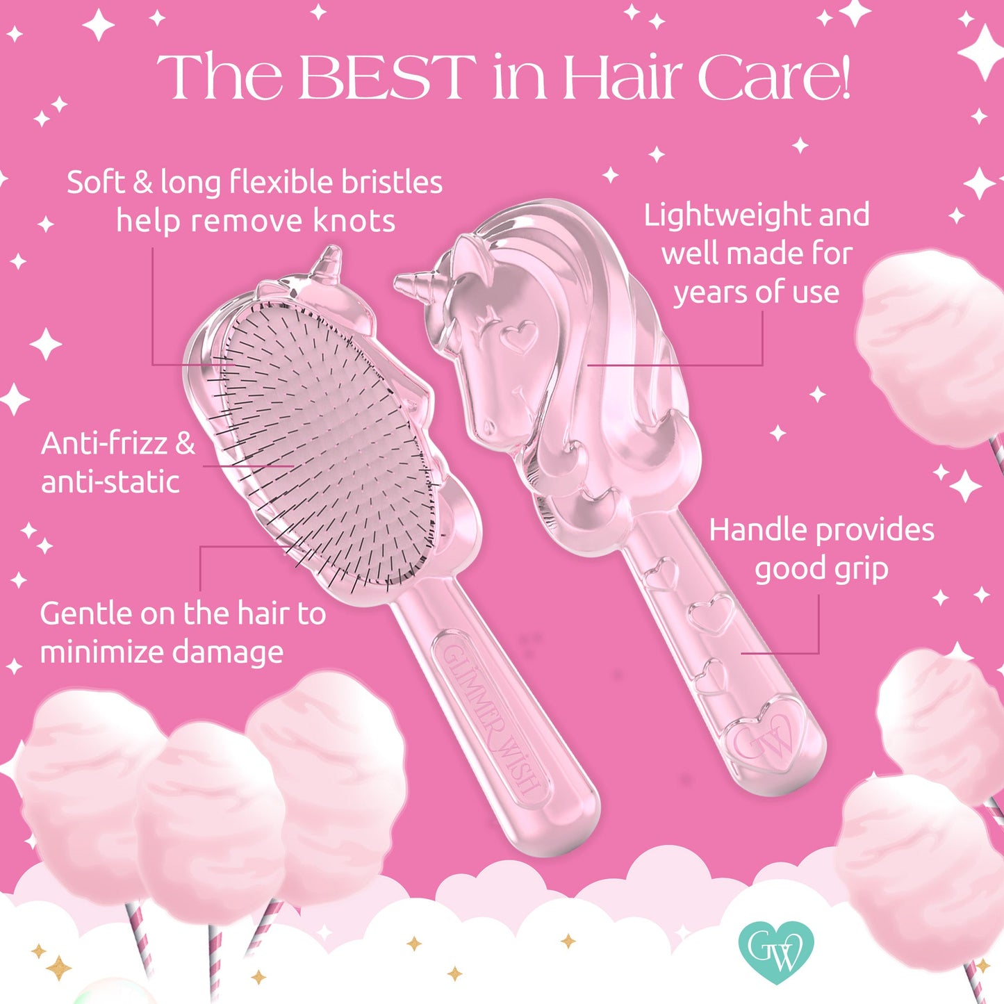 Unicorn Detangling Hair Brush