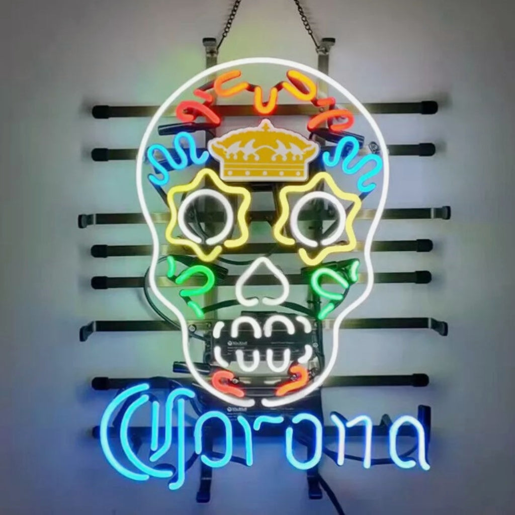 Corona Extra Dia De Los Muertos Haunted Skull Neon Signs Neon Signs Land