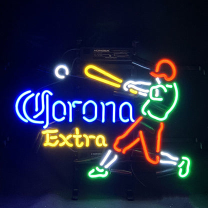Corona Extra Baseball Player Neon Signs Light Neon Signs Land