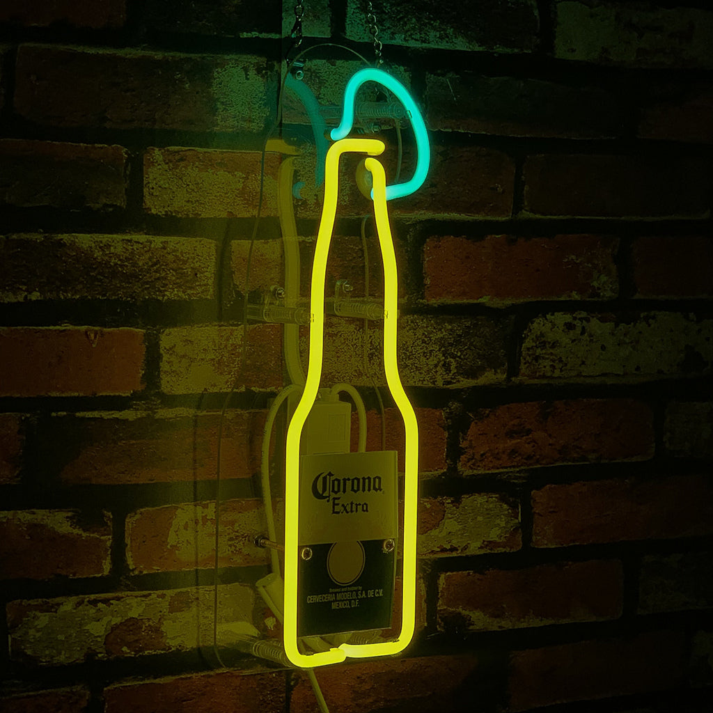 Corona Extra Bottle with Lime Neon Signs Neon Signs Land