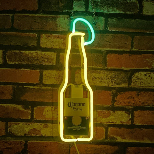 Corona Extra Bottle with Lime Neon Signs Neon Signs Land
