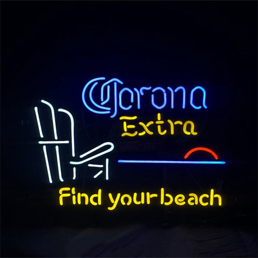 Corona Extra Find Your Beach Neon Sign Light Neon Signs Land