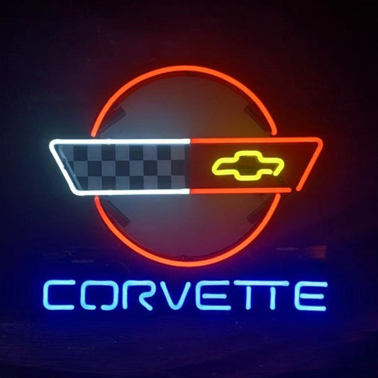 Corvette Car Classic Black White Neon Signs Neon Signs Land