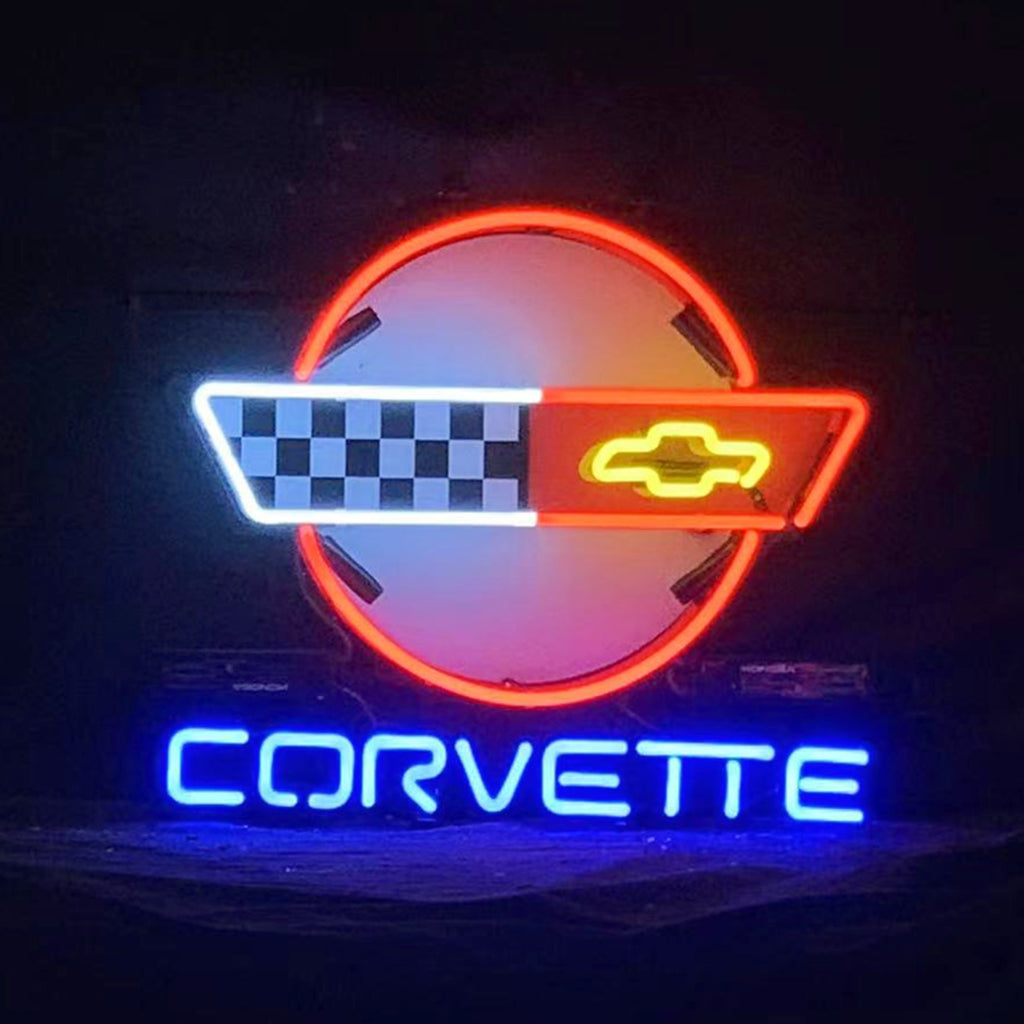 Corvette Car Classic Black White Neon Signs Neon Signs Land