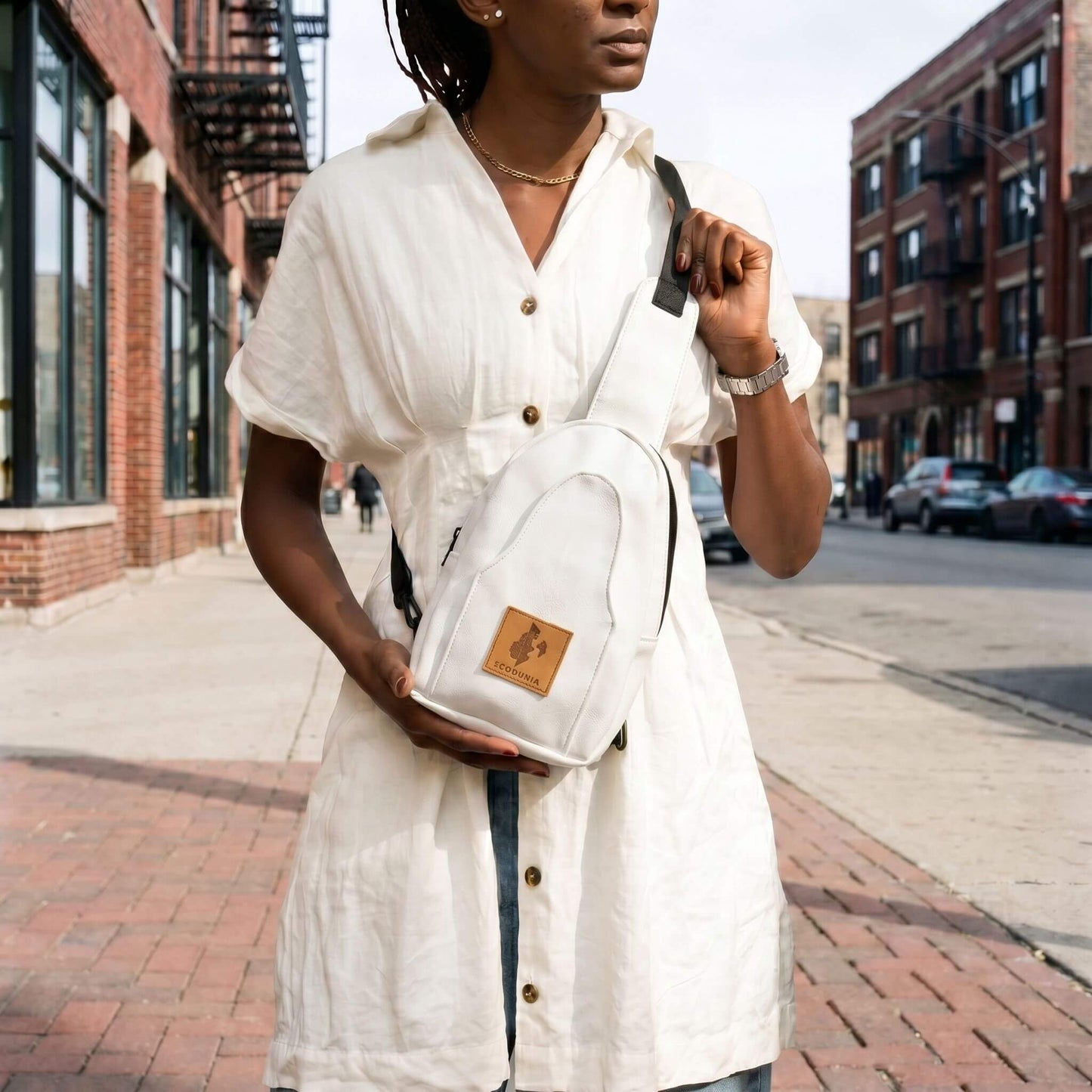 Small Vegan Leather Sling Bag - Crossbody | Buru