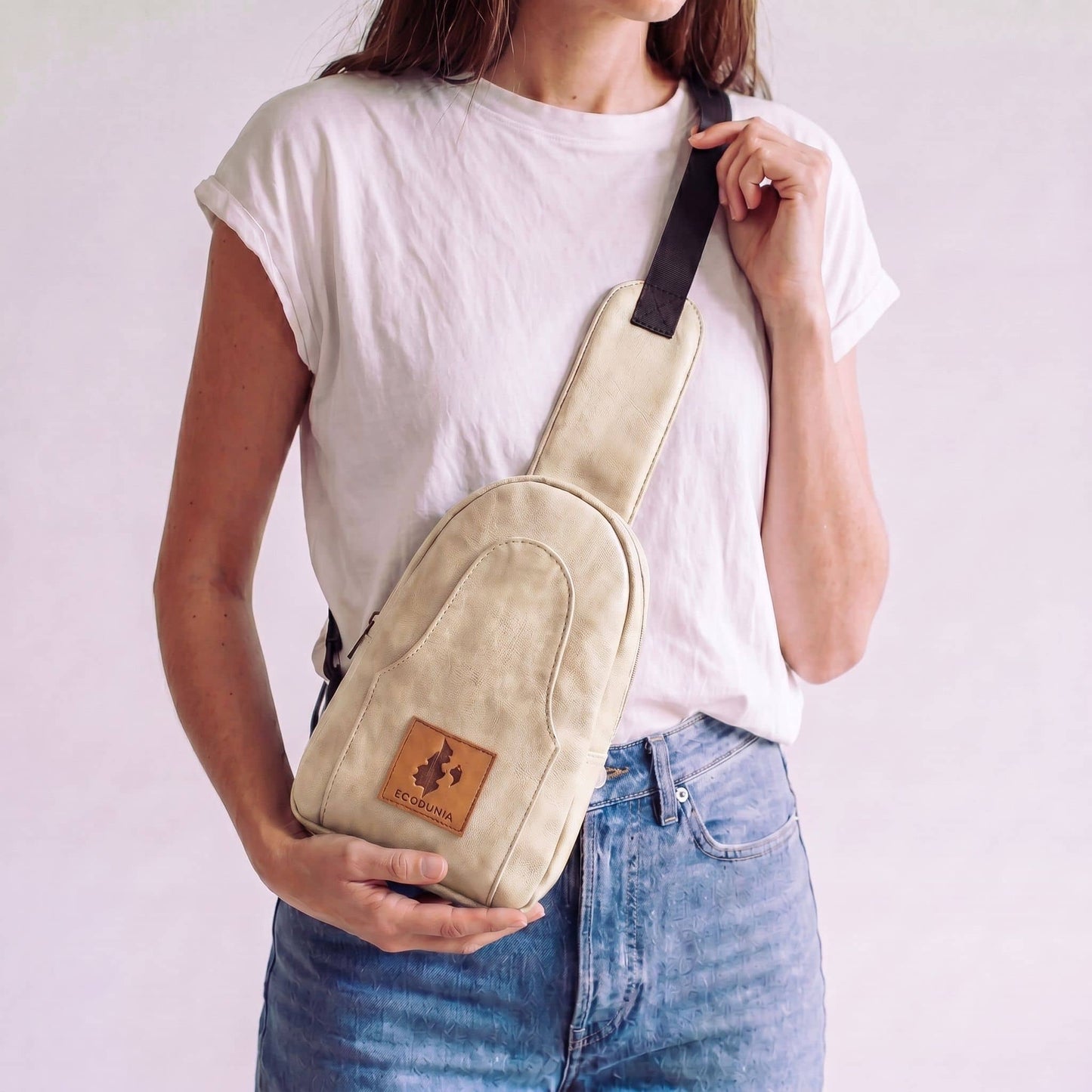 Small Vegan Leather Sling Bag - Crossbody | Buru