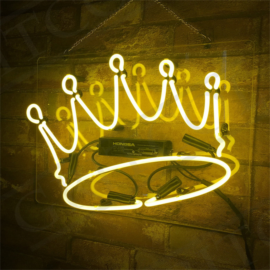 Crown Yellow Neon Signs Neon Signs Land