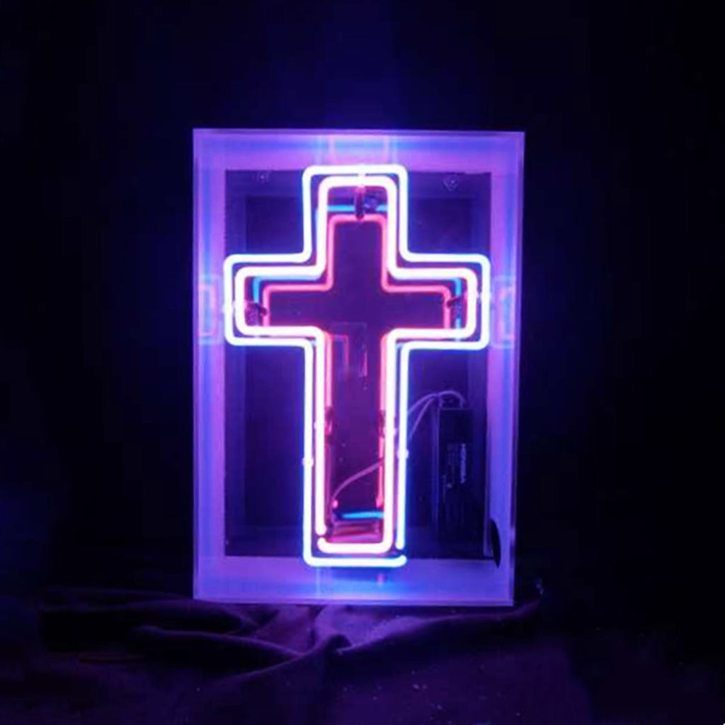 Cross Acrylic Box Neon Signs Neon Signs Land
