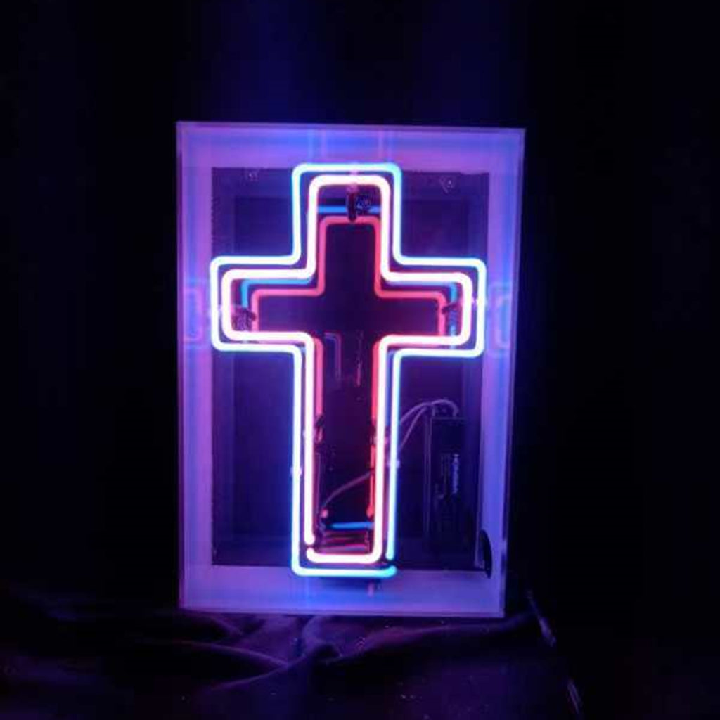 Cross Acrylic Box Neon Signs Neon Signs Land
