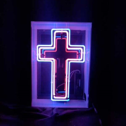 Cross Acrylic Box Neon Signs Neon Signs Land