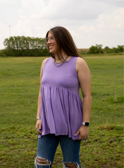 Lavender - Baby Doll Top