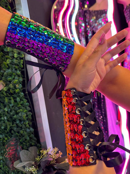 Rainbow Bright Arm Cuffs - Creative Freedom Collective