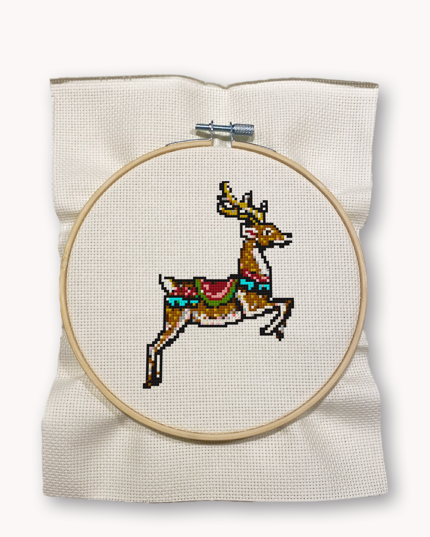 Reindeer Cross Stitch Kit ( LG 5 inch )