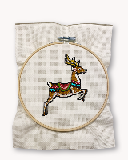 Reindeer Cross Stitch Kit ( LG 5 inch )
