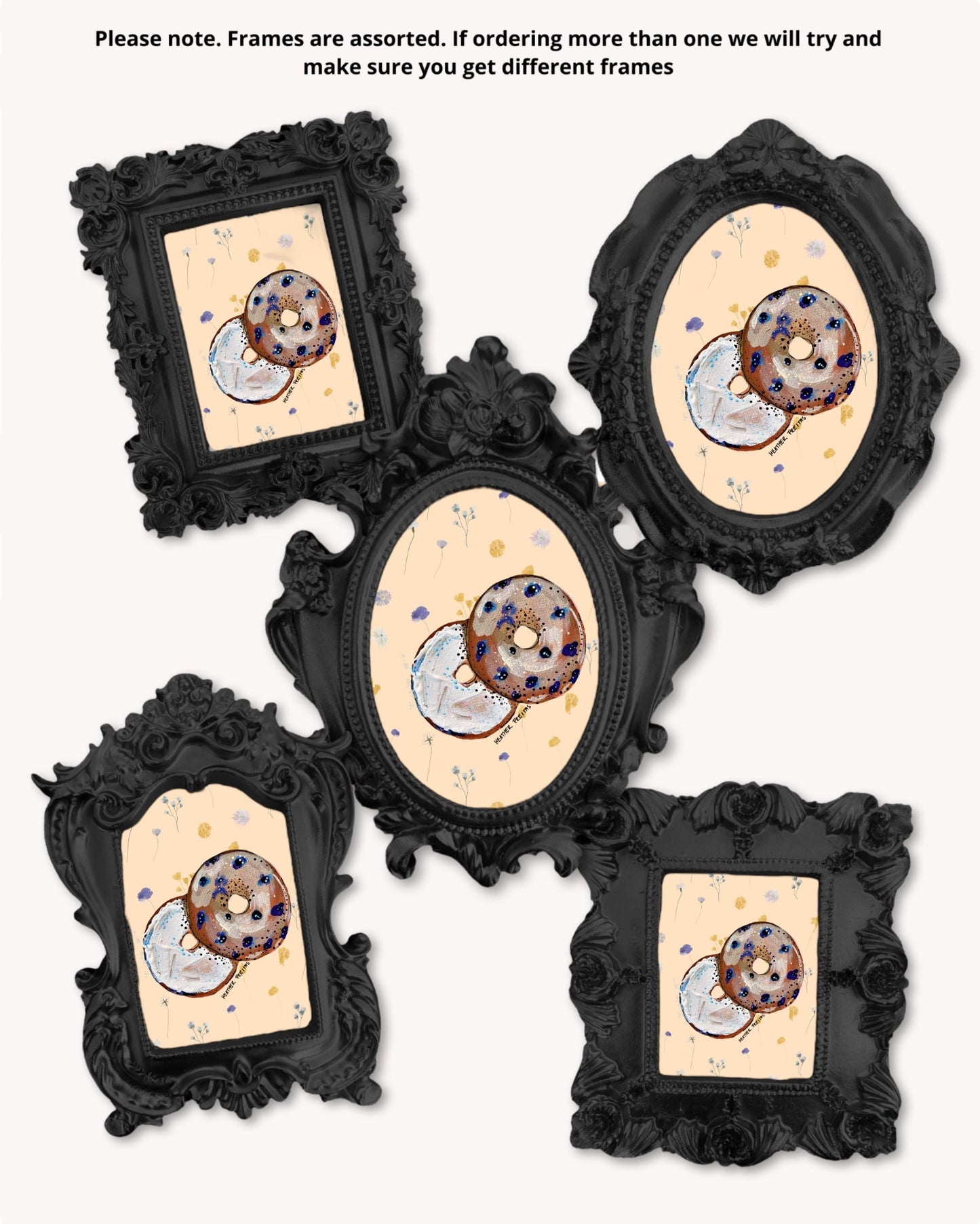 Bagel - Mini framed print