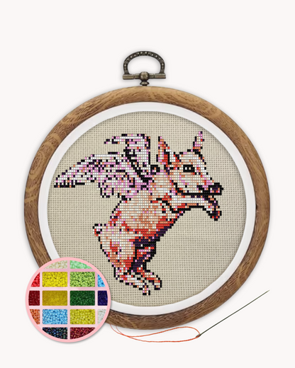 Flying Pig Beaded Art Kit ( XL 6 inch )