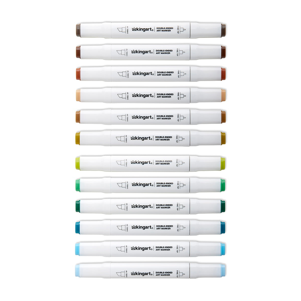 Double-Ended Alcohol Markers - 12 Landscape Colors